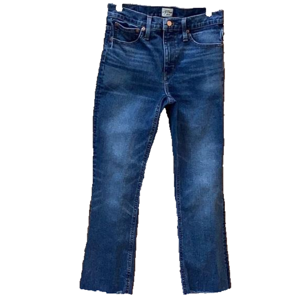 J. Crew 9” Billie Demi Boot Crop, medium worn wash. Women’s size 28